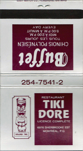 Tiki Dore - matchbook